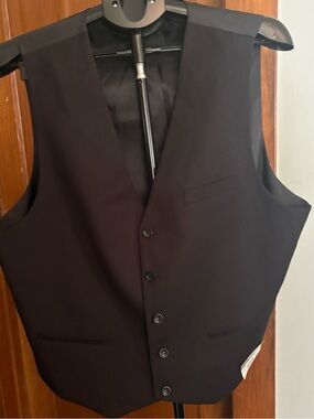 Men's Black Formal Vest - Classic Tailored Waistcoat